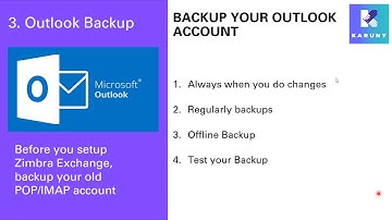 Zimbra Mail Setup  - Outlook Backup | If you have an installed  IMAP/POP Account already