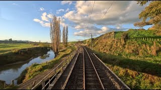 (EF) PorooTarao to Otorohanga  NZ Rail Electric Loco Cab View Real Time