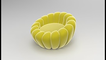 How to create easily 3D Flower round sofa in 3Ds max !!   #23 Dots #furniture #3d