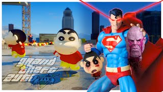 Superman Destroys EVIL Shinchan And Thanos In GTA 5