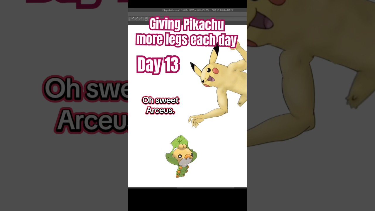 Giving Pikachu more legs: day 13. #pokemon #pikachu #pokemonart