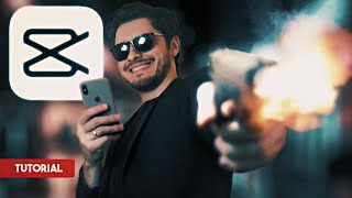 Tutorial EFEITO de Tiro pelo CELULAR com Capcut - Como fazer VFX Completo [Passo a Passo] screenshot 1