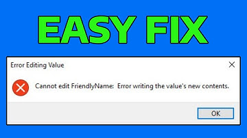 How To Fix Error Writing Value