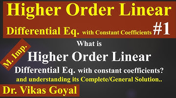 Linear Differential Equation with Constant Coefficients in Hindi #1 (CF & PI) | Engineering Maths