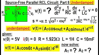 Electrical Engineering: Ch 9: 2nd Order Circuits (40 of 76) Source-Free Parallel RCL Circuit 8 of 8