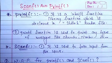 printf() and scanf() functions in c programming | printf and scanf with example in c | Learn Coding