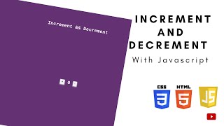 How to increment and decrement quantity in JavaScript || increment and decrement  in JavaScript