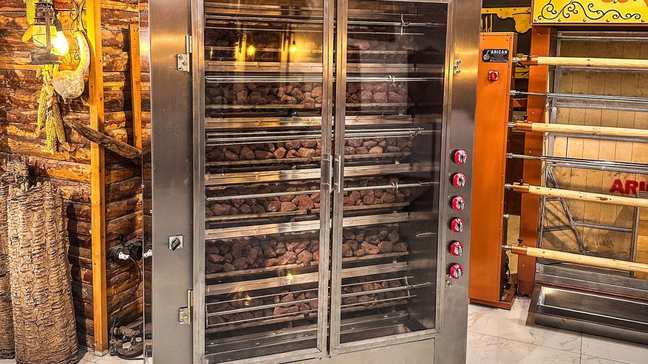 Gas and Lava Stone Roasted Chicken Machine Made by Arican Grills
