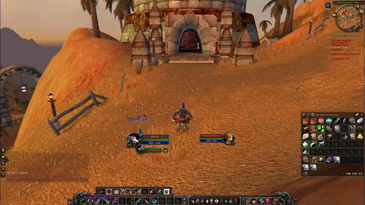 WOTLK Hunter leveling, completing quests in Ratchet YouTube