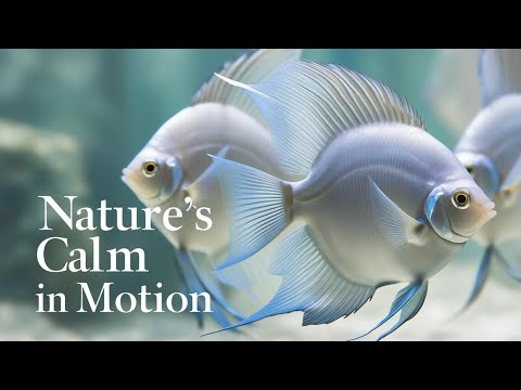 "Mesmerizing Angelfish Fins | A Soothing Glimpse of Nature's Beauty in Calm Waters"