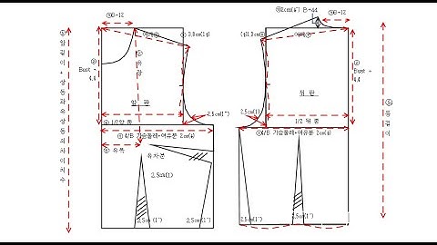 상의기본원형 (길원형) 패턴그리기 optitex cad  pattern drafting Basic pattern system