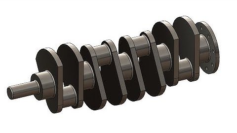 Cad modeling of Crankshaft in solidworks