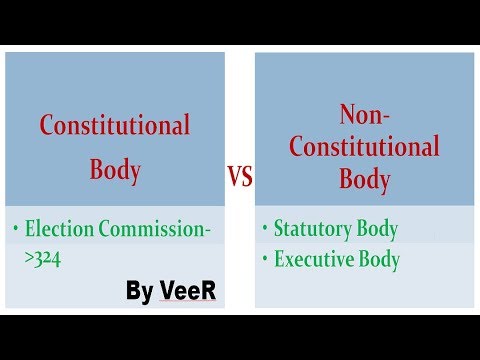 L-21- क्या अंतर है - Constitutional and Non- Constitutional Body- (Statutory Body vs Executive Body)