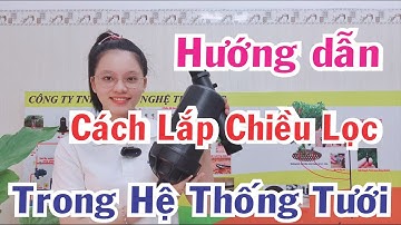 KIẾN THỨC TƯỚI: Hướng dẫn cách lắp chiều lọc trong hệ thống tưới