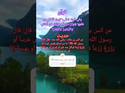 آية و حديث عن الزراعة