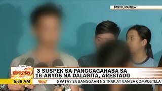 Dalagita, na-gang rape sa Maynila; 3 lalaki tiklo, 3 iba pa pinaghahanap | UKG Dalagita, na-gang rape sa Maynila; 3 lalaki tiklo, 3 iba pa pinaghahanap | UKG