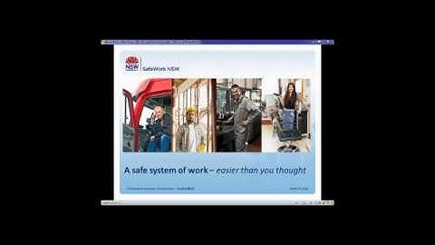 A safe system of work - easier than you thought