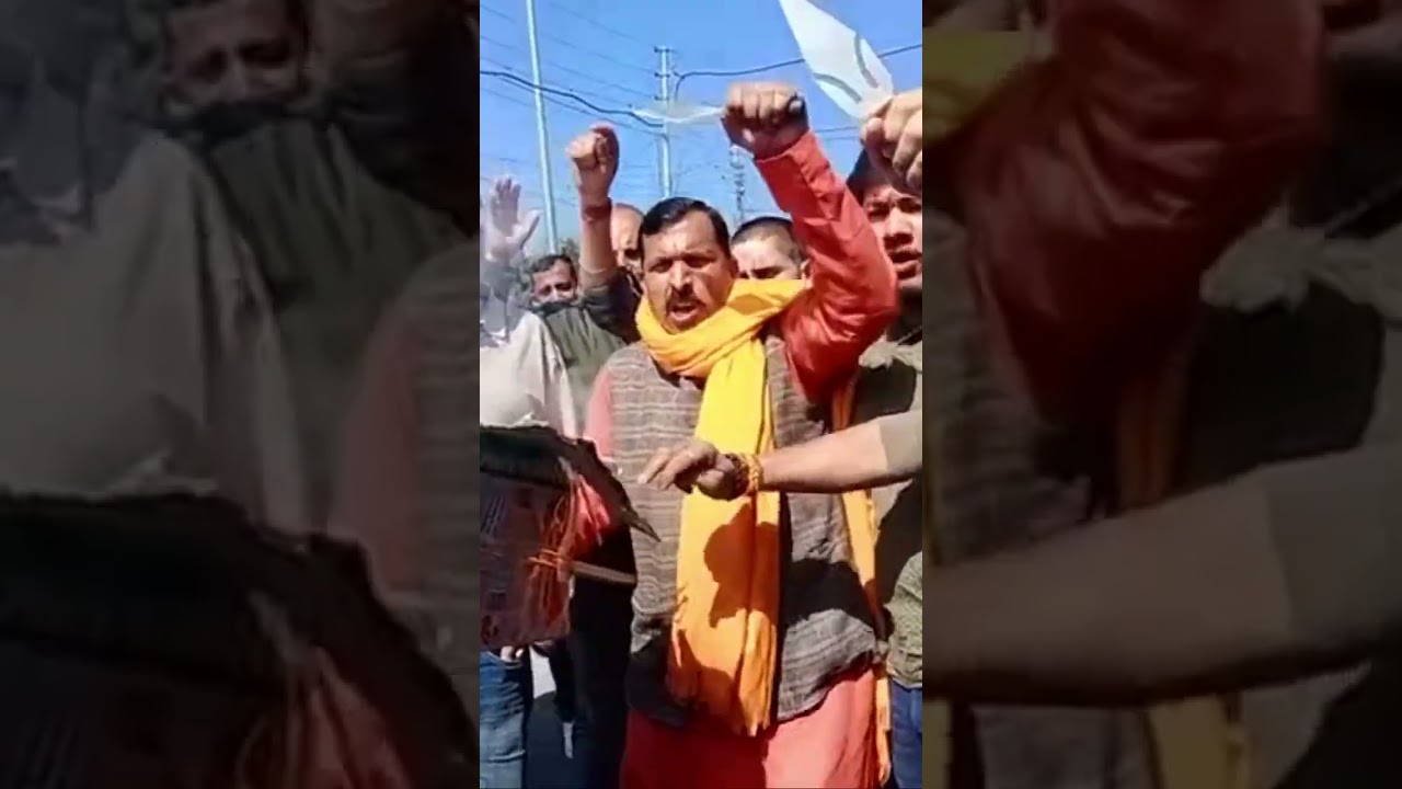 Bajrang dal protest against killing