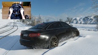 Forza Horizon 4 - 1000HP AUDI RS6 C6 BERLINE - Test Drive with THRUSTMASTER TX + TH8A - 1080p60FPS