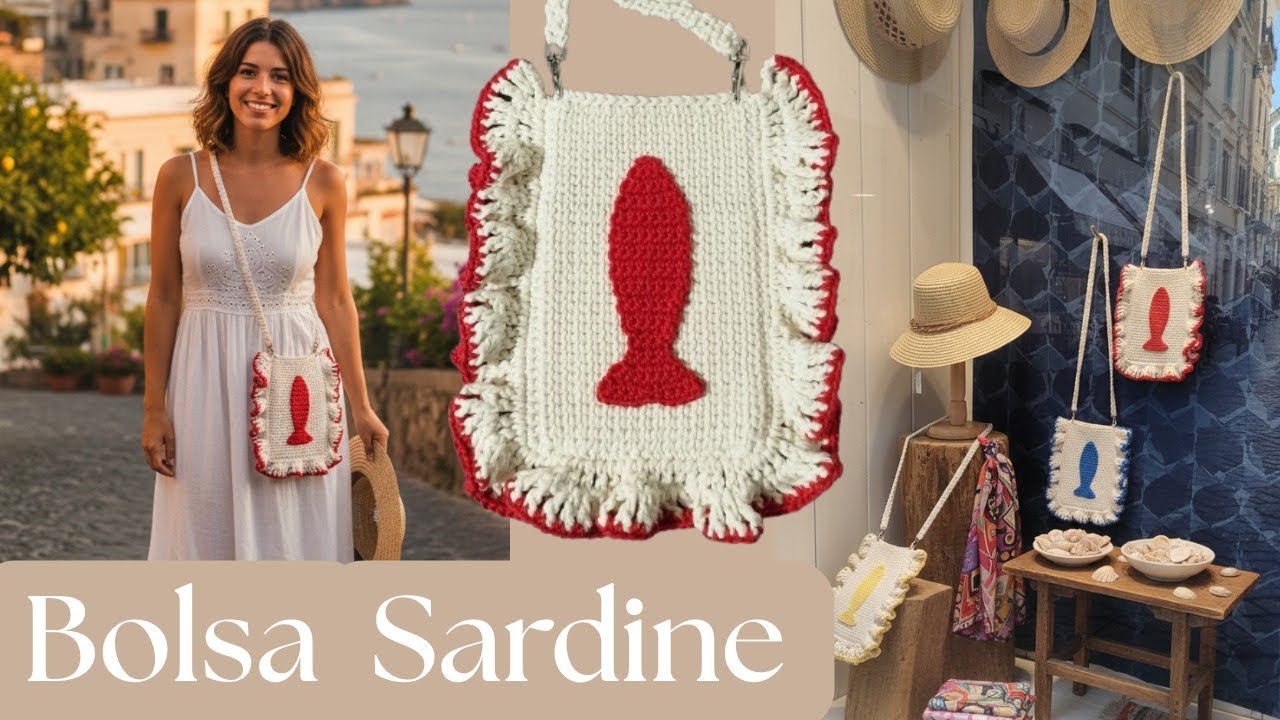 Bolsa de Crochê Sardine - Passo a passo completo