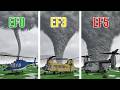 Helicopters vs EF0 & EF5 TORNADO Levels | Teardown Physics