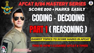 Coding decoding class  1 BASICS | AFCAT 2/24 Mastery | Shivam sir #afcat #afcat2024