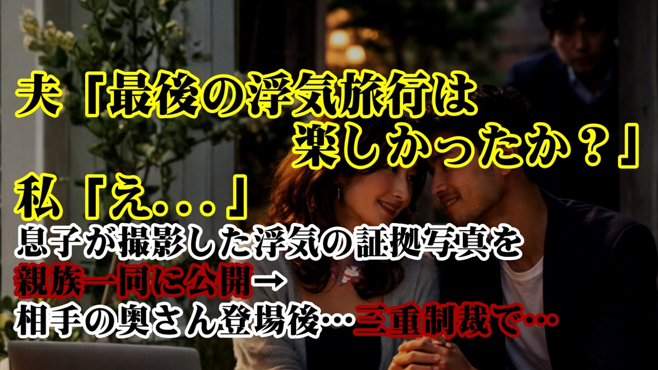 【離婚】夫「最後の浮気旅行は楽しかったか？」私「え...」→息子が撮影した浮気の証拠写真を夫が親族一同に公開→相手の奥さん登場後三重制裁で離婚…何もかも失った私は… 【シタ妻】