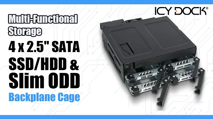 ICY DOCK 4 x 2.5" SAS & SATA SSD/HDD & (Ultra) Slim ODD Backplane Cage | ToughArmor MB604SPO-B