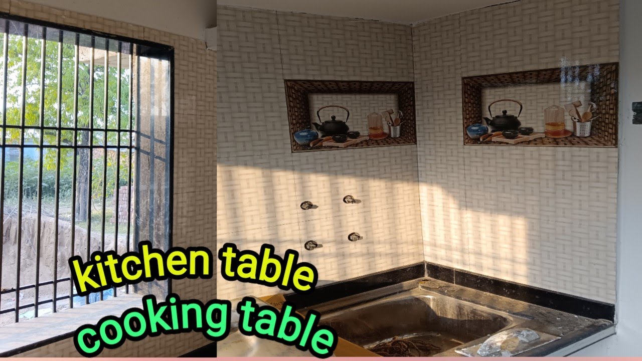 किचेन टेबल कैसे बनाये!! Kitchen Table Kaise Banaye!! How To Insttal Kitchen Table...