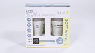 Illumin8 A19 14-Watt Dimmable LED Light Bulb - 2 Pack