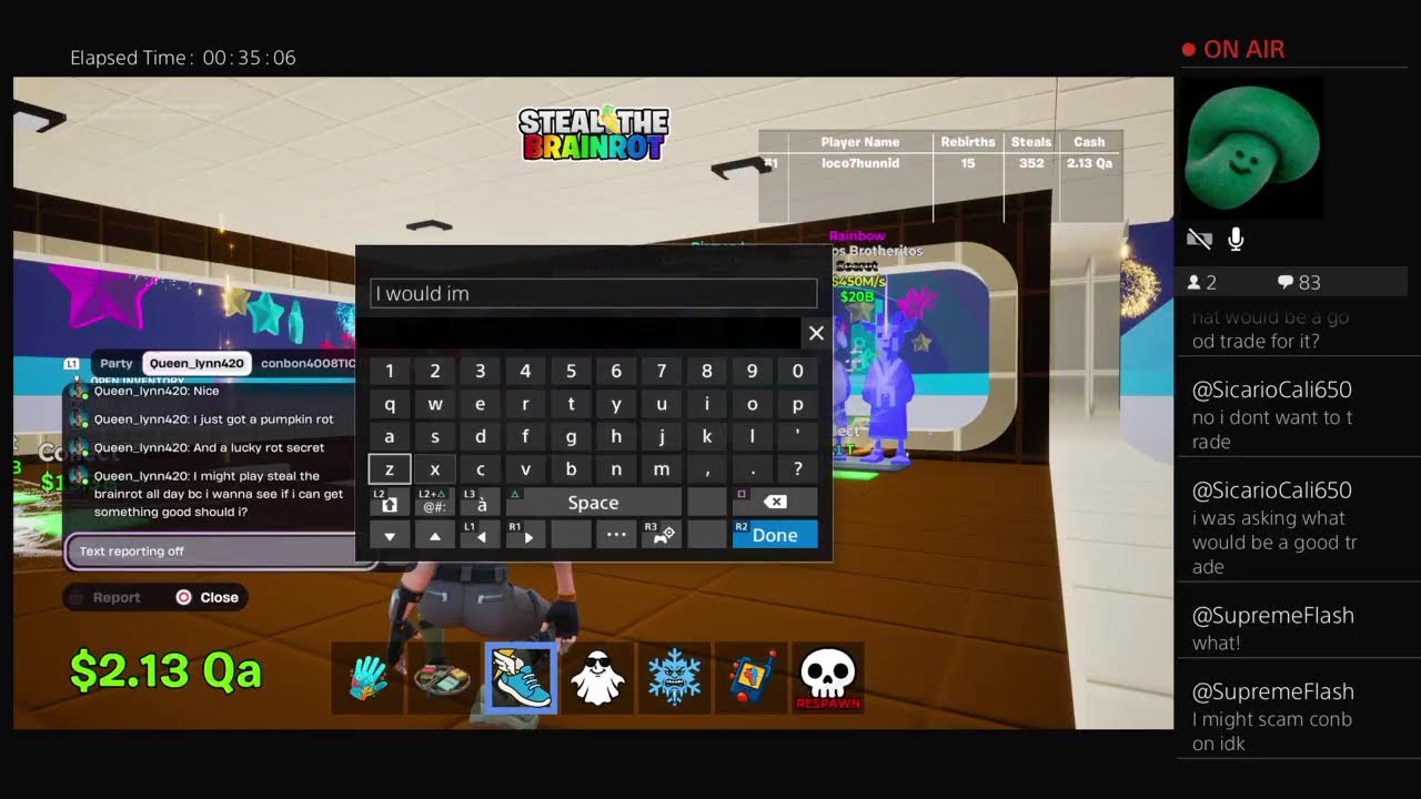 STEAL THE BRAINROT (FORTNITE) 20 VIEWERS DRAGON GIVEAWAY??!!