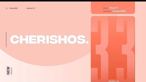 Poco F1 CherishOS #Official #ROM #S 12 (Quick Installation Demo And First Look Only)