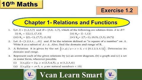 TN 10th Maths | Chapter -1 Relations and Functions | Exercise 1.2 Sum 1,2,3,4
