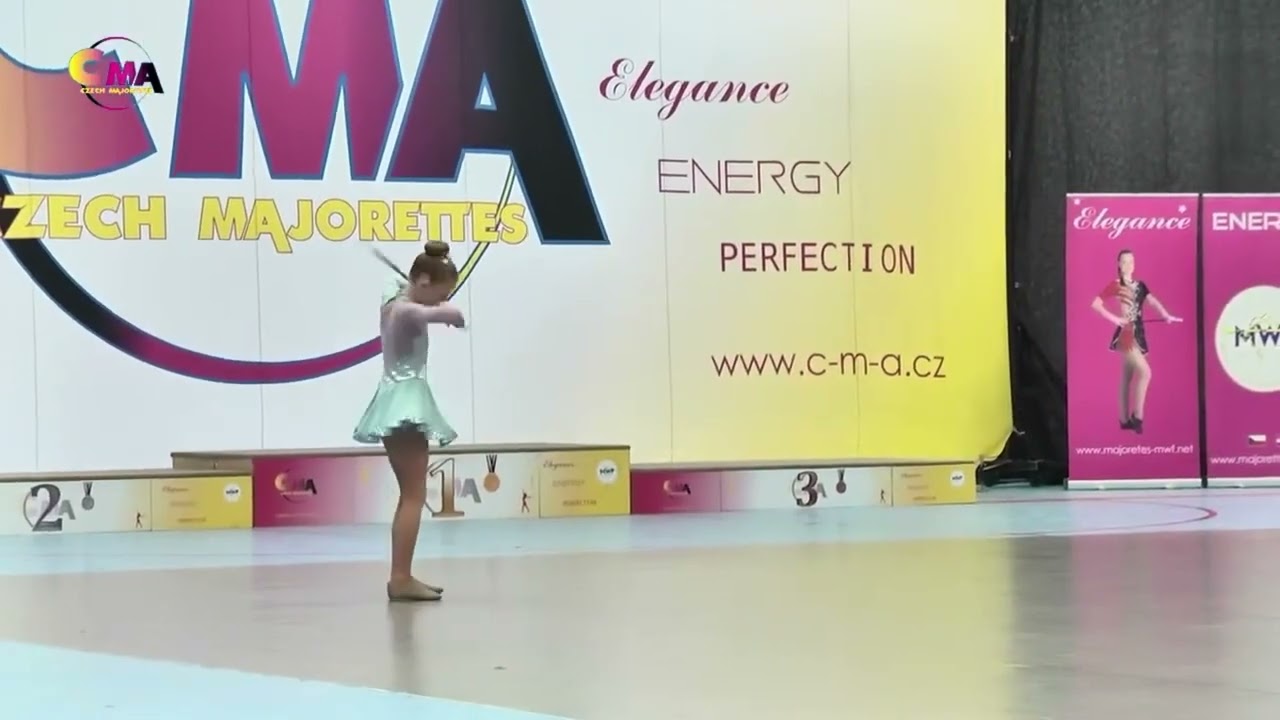 MČR CMA 2023 SK mažoretky Paprsky Adéla Pchálková sólo baton kadet hobby