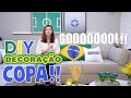 Decoração faça você mesmo e aperitivos para a Copa do Mundo