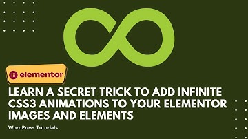 Infinite CSS3 animations to your Elementor images and Elements