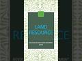 "🔥 1-Minute Notes + Q&A |Land Resources Simplified"