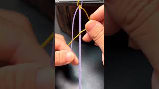 Beginner Two-Color Two-Way Flat Knot Tutorial Slow Motion Easy to Learn
