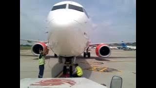 Lion Air Push Back at Kuala Namu International Airport