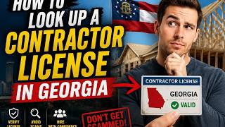 How to look up a contractor license in Georgia