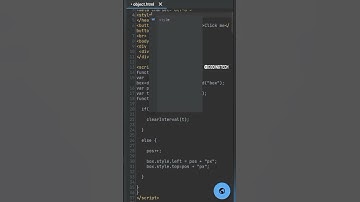 Object movement in HTML CSS JS | #html #css #js #CodingTech #shorts #ytshorts