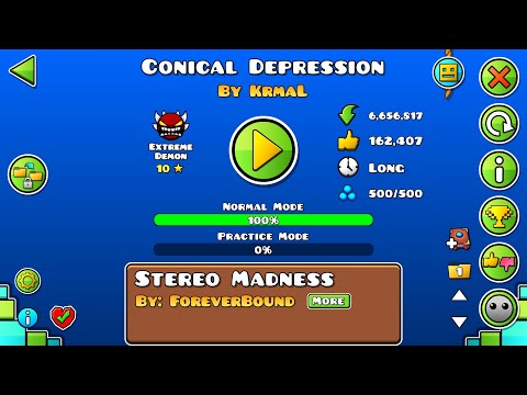 Conical Depression - 100% (Extreme Demon) - Geometry Dash