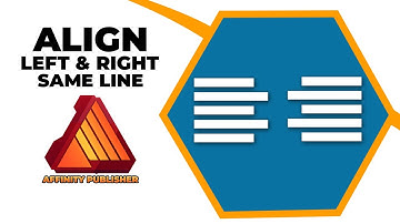 How to align text left and right on same line in affinity publisher