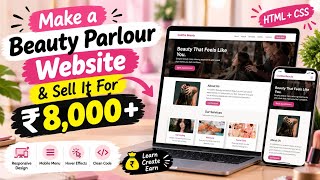 How to make Beauty Parlour Website Using HTML CSS | Responsive Design with Hover & Mobile Menu