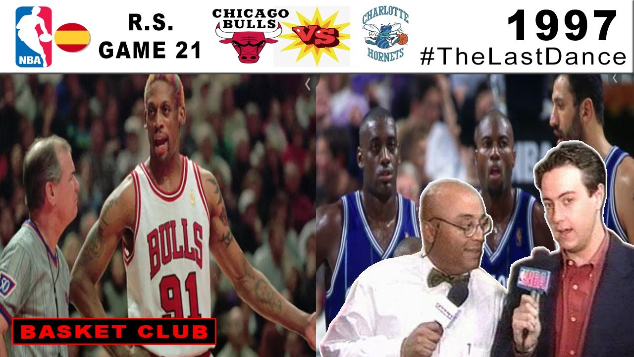 CHICAGO BULLS VS CHARLOTTE HORNETS Dic 12 1997 Partidos NBA