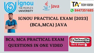 IGNOU BCA  MCA Practical Exam | IGNOU Java Practical Solution  | IGNOU Java BCA/MCA Guide