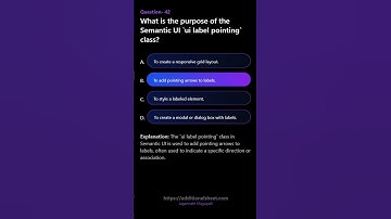 What is the purpose of the Semantic UI ui label pointing class #semanticui
