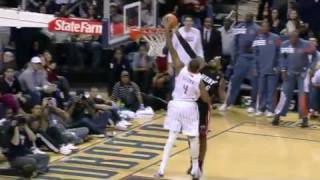 LeBron James - Amazing King Block (Heat vs Bobcats)