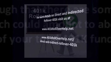 Directed and Indirected RollOver 401k