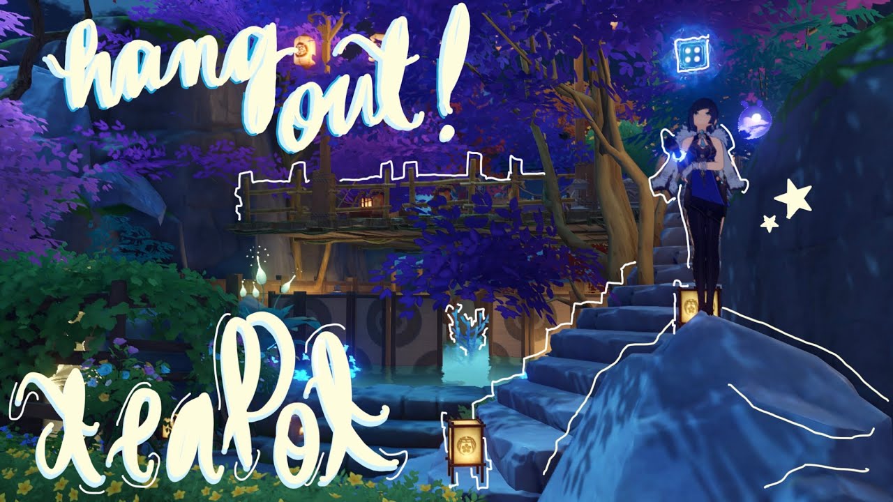 a tour of my hangout space in teapot! Ft. yelan 🌊😘 | genshin impact | a